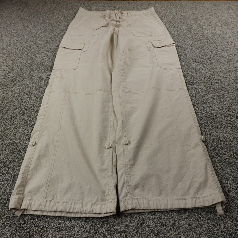 American Eagle Outfitters Wide Leg Cargo Pants in Light Beige